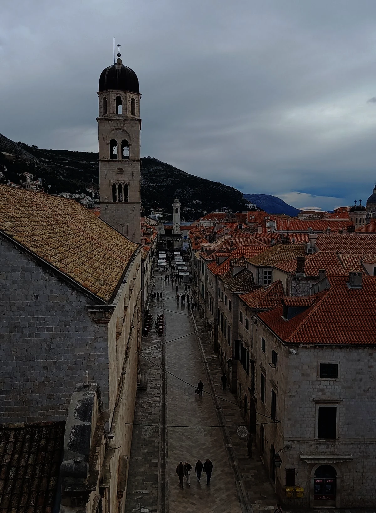 Quiet streets of the Old town in the winter